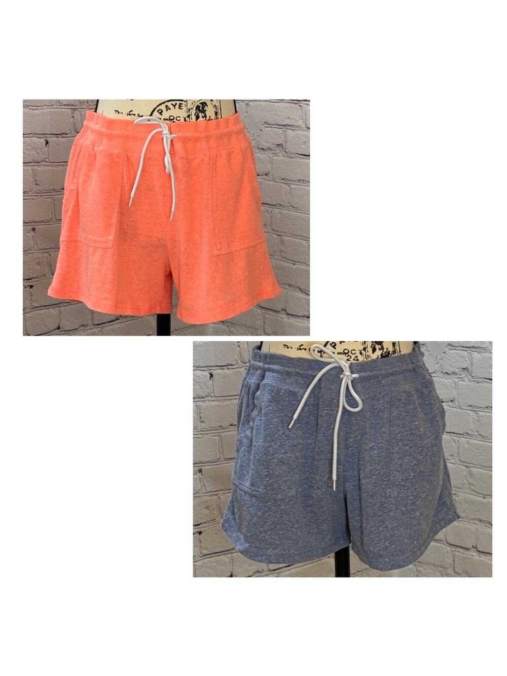 2 pair Athletic Works Women’s Heathered Knit Gym Shorts with Pockets (Size L)
